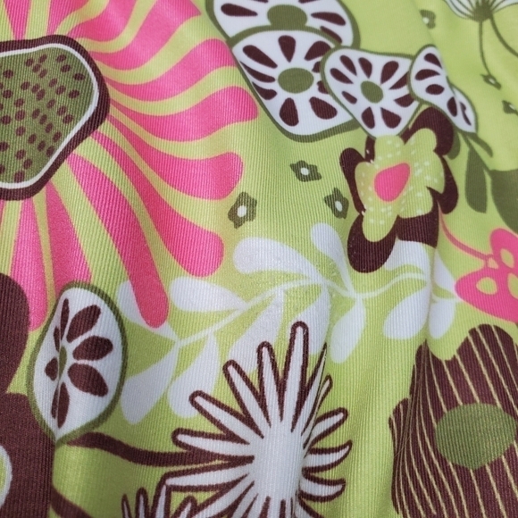 Emma's Closet Lime Pink Floral Boho Tunic Dress S - Picture 16 of 16